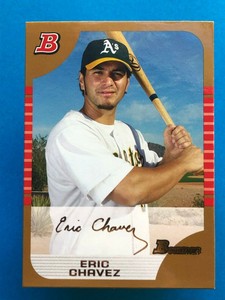 2005 Bowman Gold Eric Chavez #2