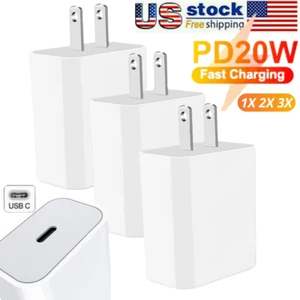 20W USB C Fast Wall Charger PD Power Adapter For iPhone 13/12/11 Pro Max iPads - Picture 1 of 12