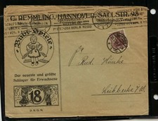 Germany   large   ad  cover  1921    MS0727