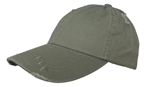 Washed Cotton Dad Hat Distressed Worn Used Look Polo Style Baseball Cap - Picture 1 of 31