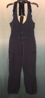 Baberos de esquí forrados de jersey azul marino Kanzler vintage para mujer talla 46 Foto 1 de 4