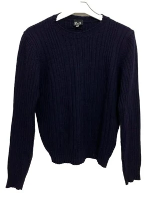 Suéter DOLCE GABBANA Azul Talla L Grueso Manga Larga Hecho en Italia #Z18 Foto 1 de 4
