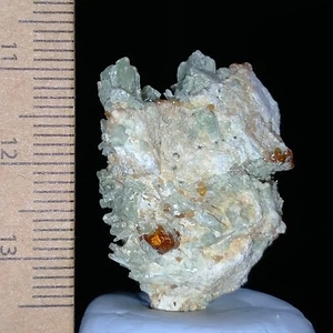 Garnet Grossular Hessonite w/ Diopside crystals natural mineral specimen 55ct - Foto 1 di 10