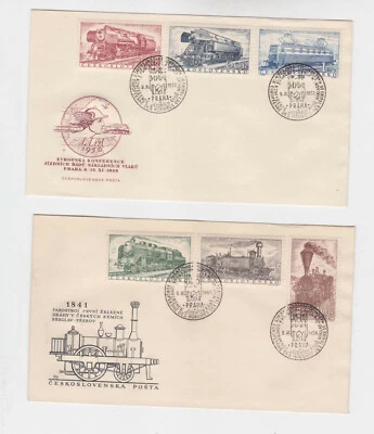 Locomotora cz 1956 Sc 770/5 FDC de juego, ¡escaso!     p795 Foto 1 de 2