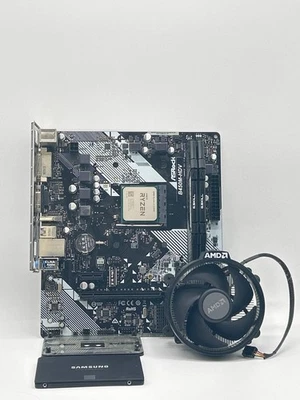 ASROCK B450M-HDV Ryzen 3 2200G 16GB RAM w/Samsung 860 EVO 500GB SSD - Image 1 of 4