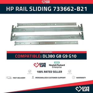 HP RAIL KIT PARA DL380 2U G8/G9 SLIDING PN:733662-B21/728390-001/728348-001 - Imagen 1 de 6