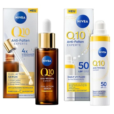NIVEA Q10 Anti-Falten EXPERTE Dual Action Serum 30 ml + Daily Fluid 40 ml - Bild 1 von 4