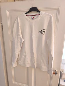 Tommy Jeans Hilfiger Entry Graphic Signatured Sweatshirt Neuwertig Weiss - Bild 1 von 5
