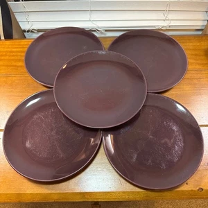 5 platos de postre para ensalada usados IKEA Fargik berenjena púrpura oscuro 8,25" - Imagen 1 de 6