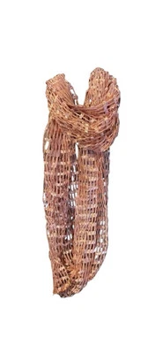 New Scarf Infinity Simply Noelle Ribbon Fringe Salmon Color - Image 1 of 4