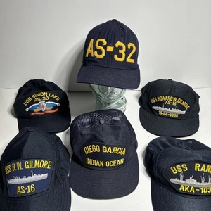 USS U.S NAVY HAT U.S MILITARY BALL CAP LOT U.S.A. VINTAGE - Picture 1 of 22