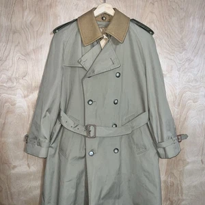 VINTAGE BROOKS BROTHERS FODERATO TRENCH COAT GIACCA DI DESIGN 38 CORTO - Foto 1 di 18