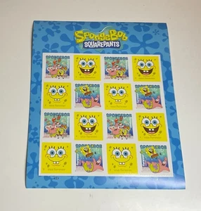 Authentic USA REAL - USPS SpongeBob SquarePants Sheet of 16 Forever Stamps - MNH - Picture 1 of 4