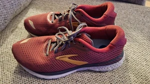 Brooks Women’s Adrenaline GTS 20 Red/Gold/Ebony Running Sneaker Shoe Size 8.5 - Picture 1 of 8