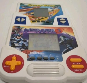 Tiger Electronic Handheld Games Speed Boat & Mega Man 3 Work Missing Batt. Cover - Picture 1 of 12