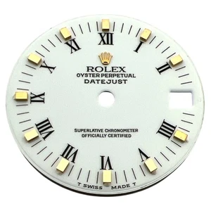 Rolex Oyster Perpetual Datejust genuino 31 mm esfera romana blanco y oro 68273 - Imagen 1 de 4