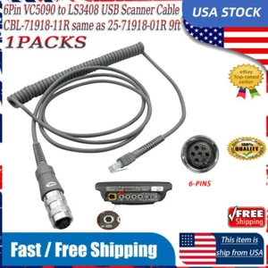 US VC5090 to LS3408 DS3508 USB SCANNER CABLE 25-71918-01R / CBL-71918-11R 6 Pin - Picture 1 of 15
