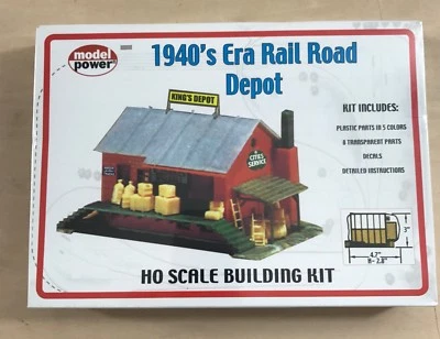 HO Scale Model Power Building Kit - 1940s Era Railroad Depot - Image 1 of 2