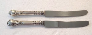 2 DINNER MESSER 9 5/8" LANG GORHAM CHANTILLY STERLING ROSTFREIE KLINGEN - Bild 1 von 3