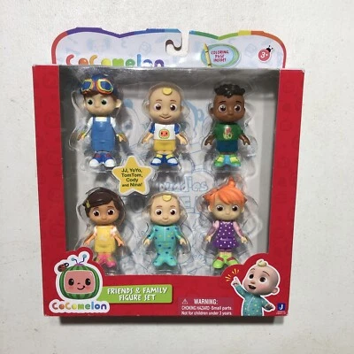 Pacote com 6 bonecos Cocomelon 3 polegadas brinquedos de personagens bebês Tomtom YoYo Cody JJ - Imagem 1 de 3