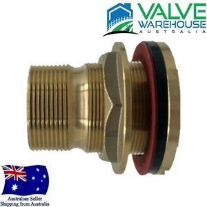Brass Tank Outlet - BSP - Watermarked - Size Range: 20mm (3/4") - 100mm (4") - Picture 1 of 4