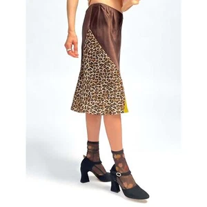 Vintage Express World Marke Damen XS 100% Seide knielanger Rock - Bild 1 von 8