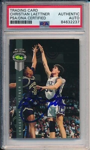 1992 Classic Four Draft Pick Christian Laettner #38 Card Signed Duke PSA/DNA - Bild 1 von 2