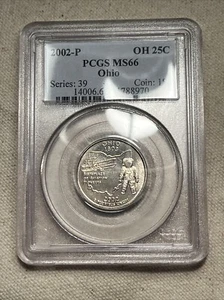2002-P OHIO STATE QUARTER PCGS MS-66 - Picture 1 of 2