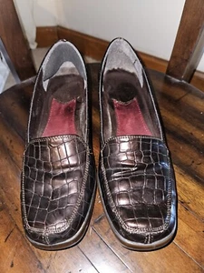 A2 By Aerosoles Women "TEMPTING" Dark Brown Croc Wedge Shoes Size 6.5M w/Box - Picture 1 of 7