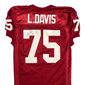 Vintage Arizona Cardinals Leonard Davis Signed NFL Game Used 2001 Rookie Jersey - Picture 1 of 7