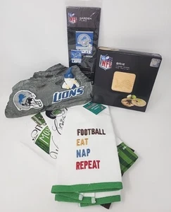 Juego de tablas de queso bandera de jardín de toallas placa de roca sintética de los Detroit Lions fútbol americano para fanáticos - Imagen 1 de 23
