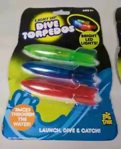 Pack de 3 torpedos de buceo LED Big Time juguetes piscina - Imagen 1 de 1