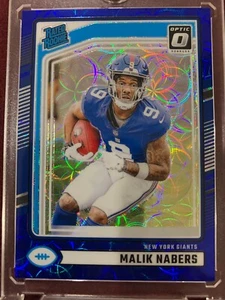 Malik Nabers 2024 Donruss Optic Blue Scope Rookie Card RC Giants Mag Holder - Bild 1 von 2