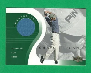 Camisa 2001 Upper Deck Tour Threads Chris Tidland reliquia tarjeta de golf - Imagen 1 de 1