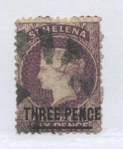 St. Helena 1868 3d on 6d used - Foto 1 di 1