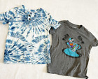 Boys Size XS 5T Spring Shirt Bundle Lot Dinosaurs Tie Dye Skateboard