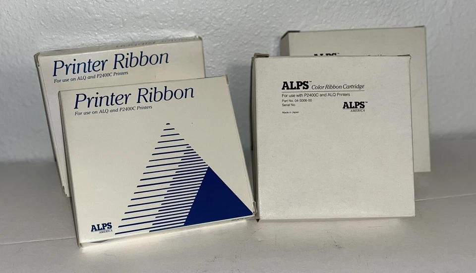 ALPS 2 Color Ribbon 2 Black Ribbon New In Box - Image 1 of 4