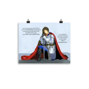 Destroy Foes Religious Woman Warrior Art Print Of Painting By Amanda Norman - Picture 1 of 12