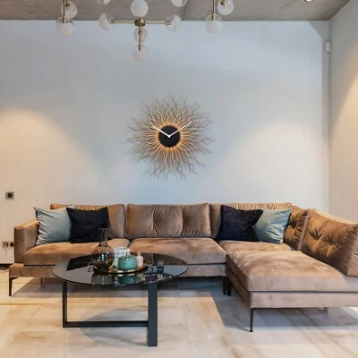 Rusty colored organic sunburst wall clock by ardeola - Medusa copper - Image 1 of 4