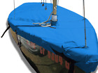 Lehman 12 (wooden rails) Mast Up Flat Mooring Cover - Polyester Royal Blue 