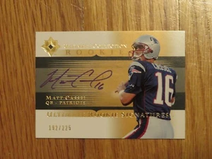 MATT CASSEL signed 2005 ULTIMATE ROOKIE Certified 225 NEW ENGLAND PATRIOTS Card - Picture 1 of 2