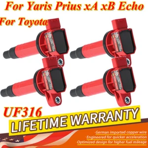 High Performance 4X Ignition Coils For Toyota Yaris Prius xA xB Echo 1.5L UF316 - Picture 1 of 12