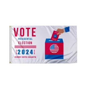 Promo Patriot Kamala Harris Presidential Election Flag(White, Every Vote Counts) - Picture 1 of 7