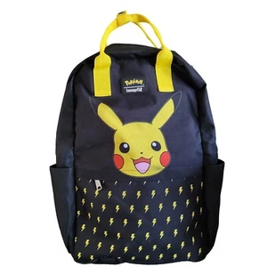 Loungefly Pikachu Pokemon Black Yellow Backpack Lighting Bolt School Casual - Picture 1 of 9