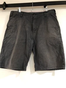 Mens 34 Element Stripe Grey Cotton lightweight Longer Casual or Dress SHORTS - Picture 1 of 10