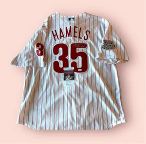 COLE HAMELS SIGNED 2008 WORLD SERIES JERSEY AUTOGRAPHED PHILLIES MVP JSA COA - Picture 1 of 8