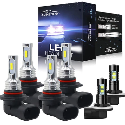 For Chevrolet Cavalier 1997-1999 6Pcs White LED Headlight Hi Low Fog Light Bulbs - Image 1 of 4