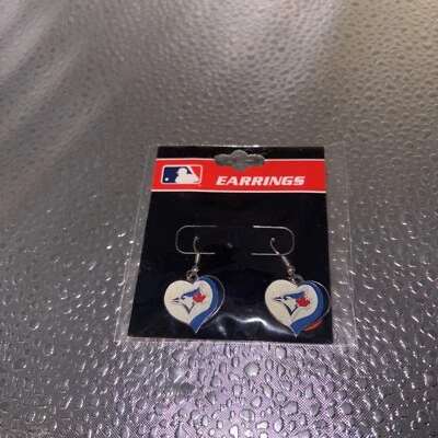 MLB Genuine Merchandise Toronto Blue Jays Heart Earrings - Image 1 of 2