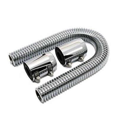 Coolant Water Hose Kit With Caps 24"Stainless Steel Radiator Flexible Accessory - Image 1 of 4