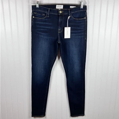 Frame Le Skinny de Jeanne Dark Wash Jeans Womens Size 31 in Wellington Wash New - Image 1 of 4
